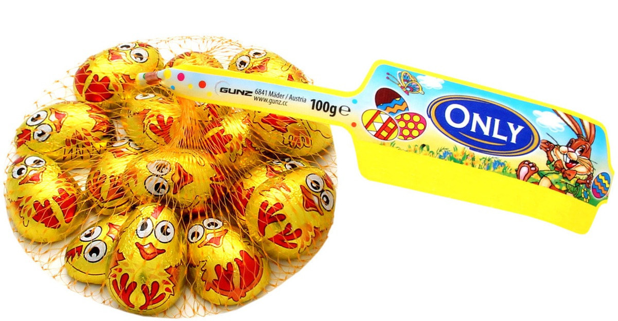 Цукерки шоколадні Курчата (молочний шоколад) Only Австрія 100 г