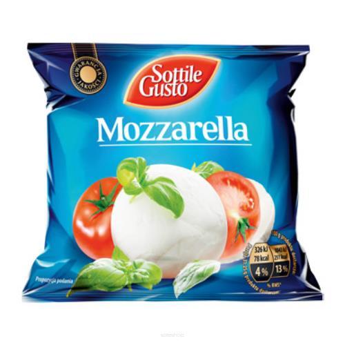 Сир Моцарела Sottile Gusto Mozzarella 210 г/125г