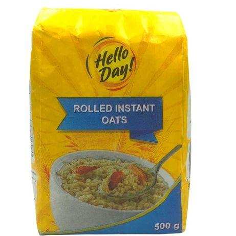 Вівсяні Пластівці швидкого приготування Hello Day Rolled Instant Oats 500 г Польща