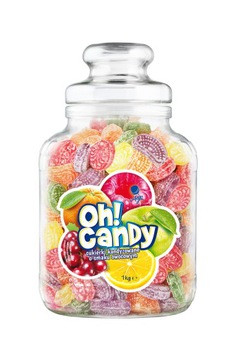 Льодяники (цукерки) Фруктові 5 смаків Argo Oh! Candy 900г Польща