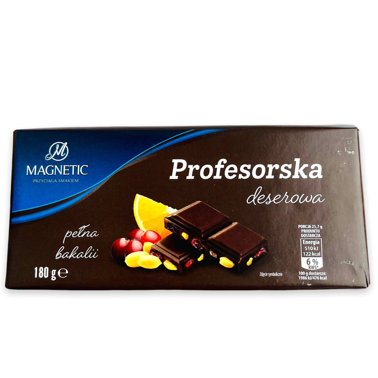 Шоколад чорний "Професор" з Апельсином, Арахісом і родзинками Magnetic Profesorska 180 г Польща