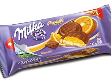 Печиво в шоколаді з апельсиновою начинкою Milka Choco Jaffa Orange Швейцарія 147г