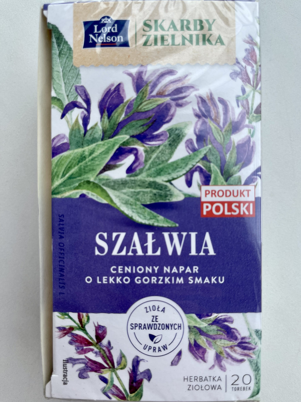 Чай із шавлією Lord Nelson Szalwia (20 пак.X 1.2 г) 24 г Польща
