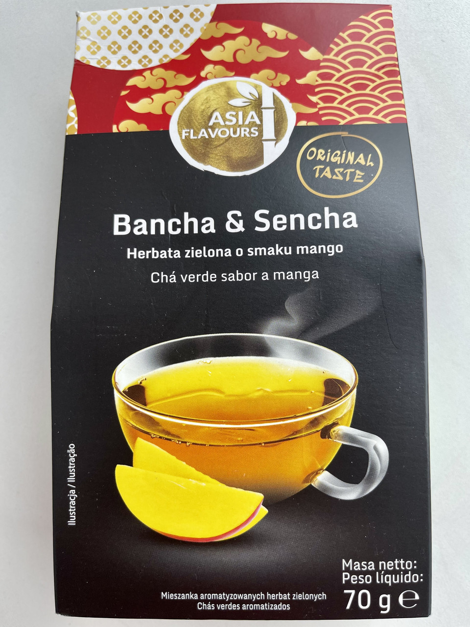 Чай зелений зі смаком манго (з додавши яблука, м'яти, пелюстки квітки календули) ASIA Польща 70 г