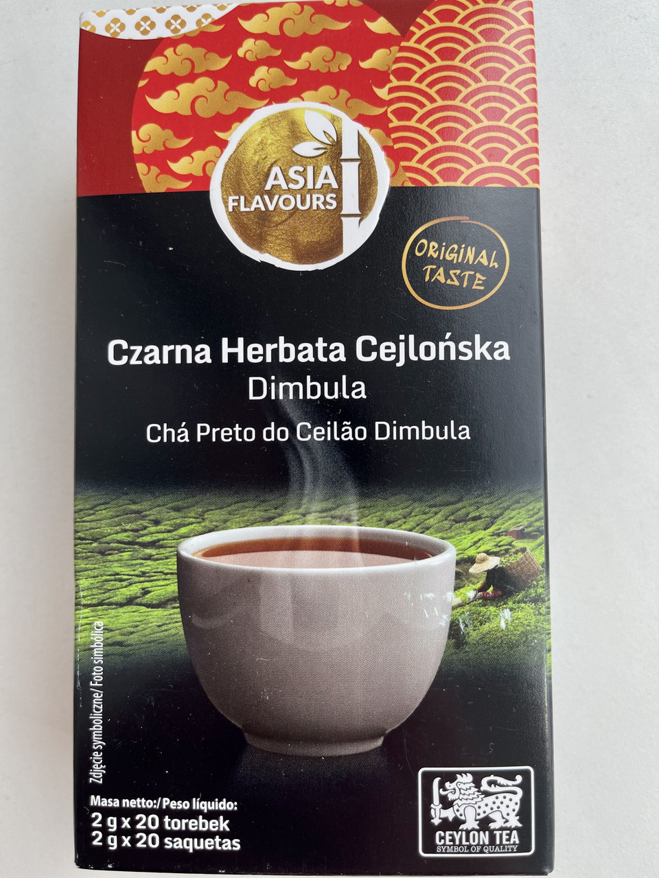 Чорний цейлонський чай з плантації Dimbula ASIA Flavours (2 гх20шт) 40г