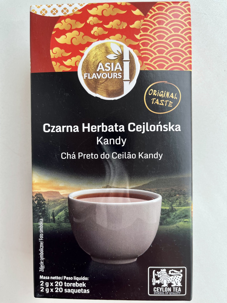 Чорний цейлонський чай з плантації Kandy ASIA Flavours (2 гх20шт) 40г