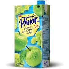 Сік Яблучно-Виноградний Добра Ранок 1л