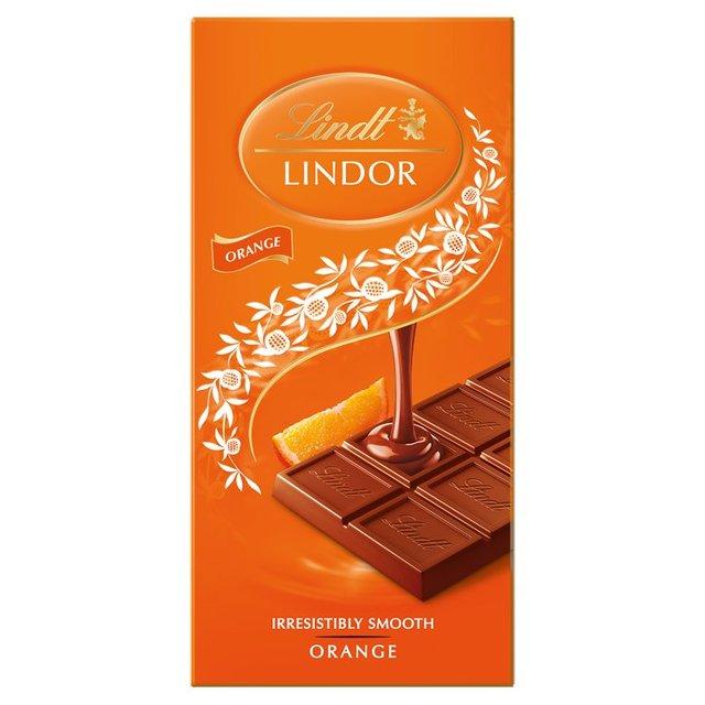 Шоколад молочний з апельсином LINDT LINDOR ORANGE 100 г Італія
