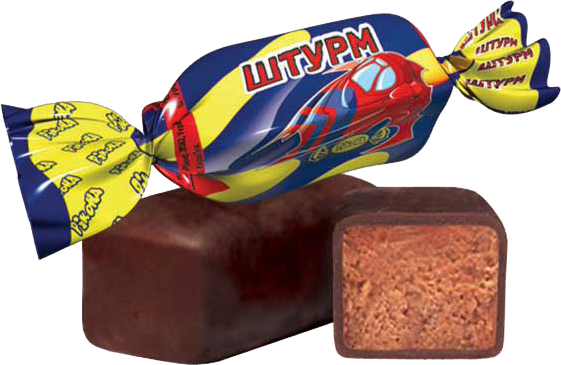 Цукерки глазуровані "Штурм" зі смаком капучино ТМ Ріконд 1кг