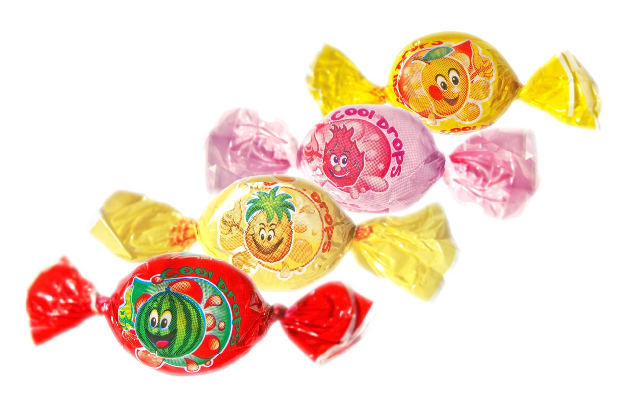 Карамель льодяника "Cool Drops" 4 смаки ТМ Ріконд 1кг