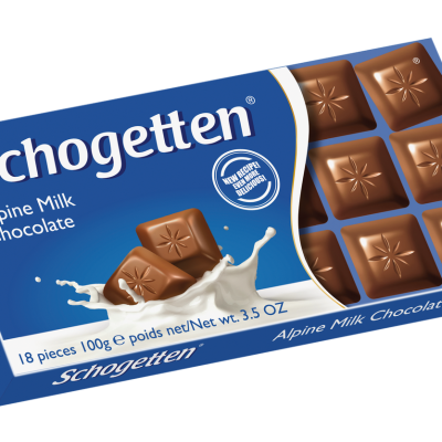 Шоколад "Schogetten Alpine milk Chocolate"(Шогеттен Альпійський молочний), 100г, Германиия