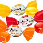 Карамель льодяцева з фруктово-ягідною начинкою Roshen Джус Мікс 1кг