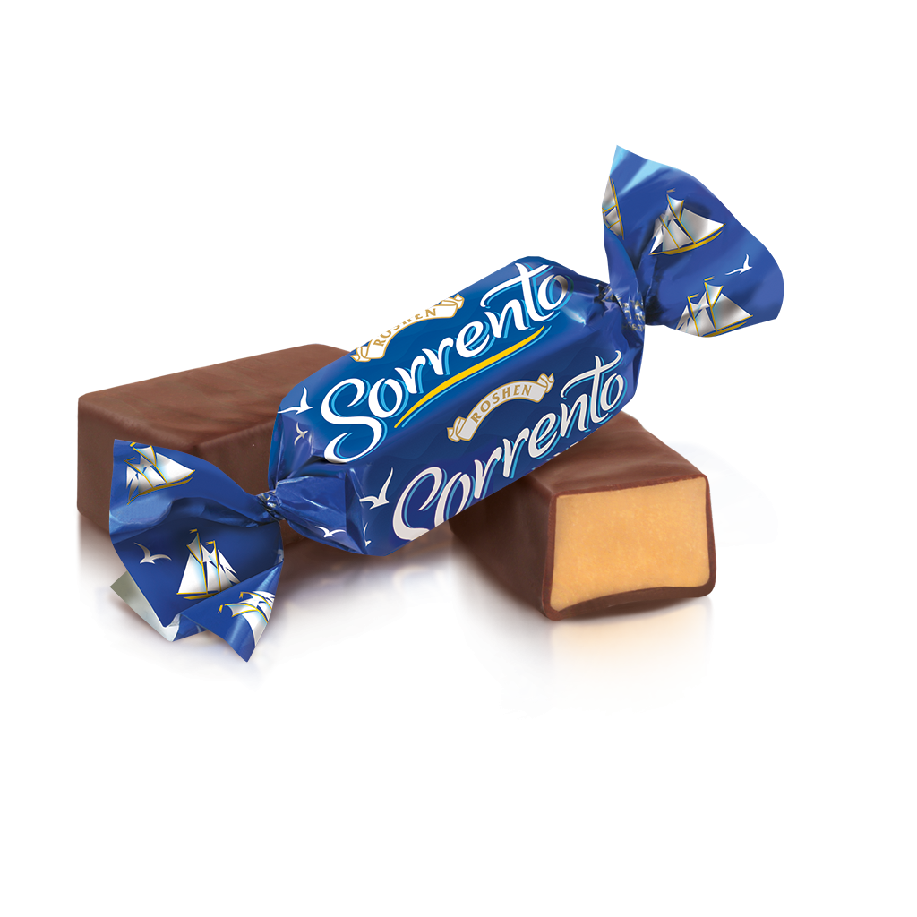 Цукерки глазуровані з кремово-коньячною начинкою Roshen Sorrento 250 г