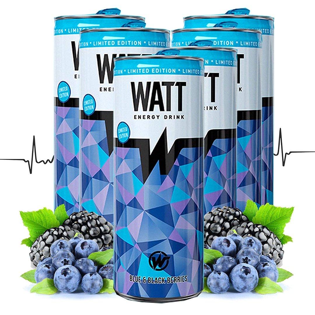 Енергетичний напій Чорниця-Єжевика Watt Energy Drink Blue Black Berries 250 мл Угорщина
