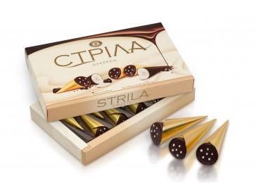 Цукерки глазуровані "Стріла" Бісквіт-Шоколад 180г