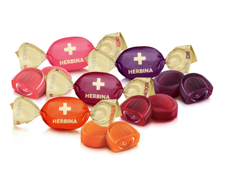 Карамель із начинкою на травах Roshen Herbina 1 кг