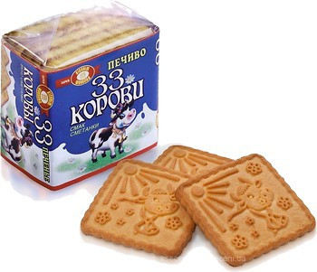 Печиво смак сумани 33 Корови Бісквіт-Шоколад 55 г