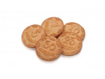 Печиво цукрове "Монетки" зі смаком топленого молока 1 кг