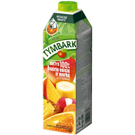 Сік Мультифрукт 100% з вітамінами Tymbark Multifruit 1 л Польща