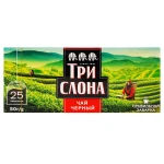 Чай чорний три Слони 25 пак. (25х2г) 50г