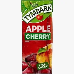 Сік Яблуко-Вишня зі зниженим вмістом цукру TYMBARK APPLE CHERRY Less Sugar 200 мл Польща