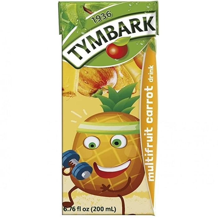 Сік Мультифрут карат зі зниженим вмістом цукру TYMBARK Multifruit Carrat Less Sugar 200 мл Польща