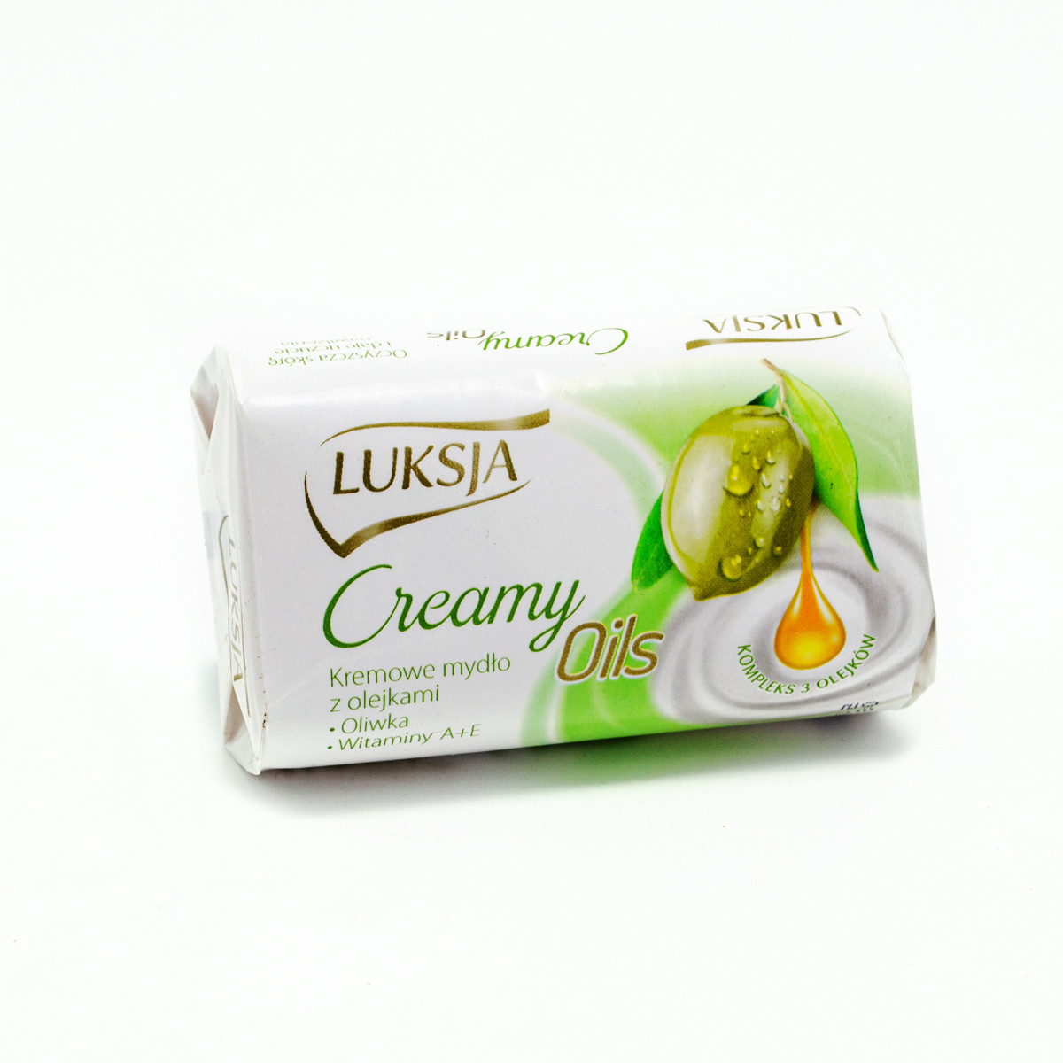 Зволожувальне крем-мило з вітамінами Luksja Creamy Oils (екстракт оливки) 95 г Польща