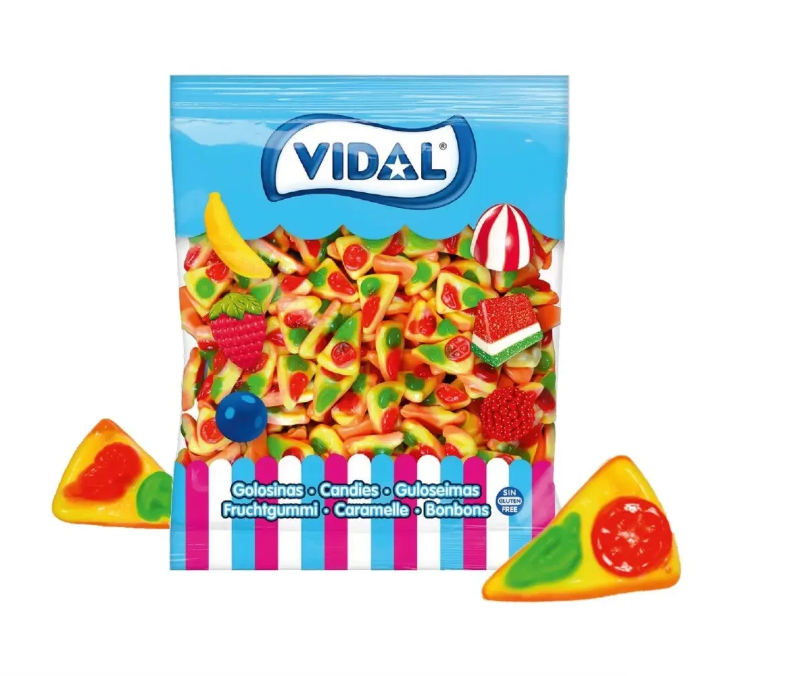 Желейні жувальні цукерки БЕЗ ГЛЮТЕНА Vidal Pizza 1625г (250штук)