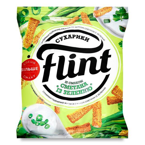 Сухарики пшенично-ржані зі змішаною та зеленню Flint 70 г