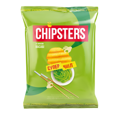 Чипси хвилясті зі смаком "Васабі" Супер Чилі Chipster's 110 г