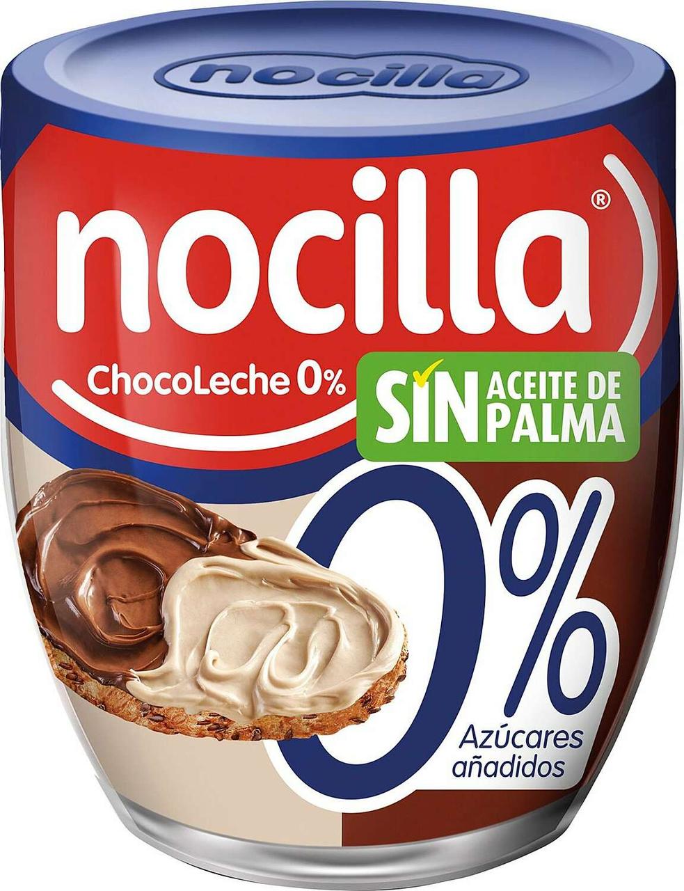 Шоколадно-молочна паста 0% цукру, без глютену, без пальмової олії Nocilla Duo190г Іспанія