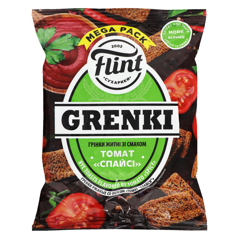 Грінки житні зі смаком "Томат Спайсі" Flint 100 г