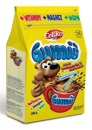 Какао-напій розчинний із вітамінами БЕЗ ГЛЮТЕНА Gumis CELIKO Польща 500 г