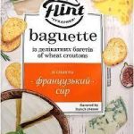 Сухарики Baguette пшеничні зі смаком "французький сир" Flint 100г