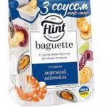 Сухарики Baguette пшеничні зі смаком "Морський коктеїль" + соус "Тартар" Flint 55г