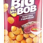 Арахіс смажений солоний в оболонці зі смаком "Телятина з Аджикою" Big Bob 55 г Україна