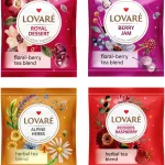 Чай квітково-трав'яний "4 смаки" Lovare (королівський десерт, альпійські трави, ягідне варення, малина)