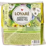 Чай на основі зеленого чаю асорті "5 смаків" Lovare (50 пакетика х 1,5 г) 75г
