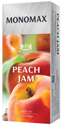 Чай чорний байховий зі смаком персика пакетований Monomax (25 пакетиків х 1,5 г) 37,5 г