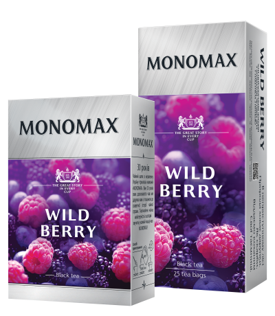 Чай цейлонський чорний байховий зі смаком лісових ягід пакетований Monomax (25 пакетиків х 1,5 г) 37,5 г