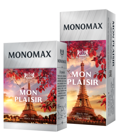 Чай чорний з пелюстками квітів і фруктами Mon Plaisir пакетований Monomax (25 пакетиків х 1,5 г)37,5 г