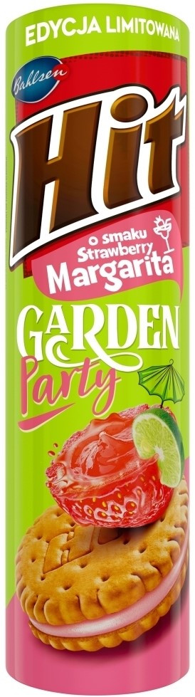 Печиво сендвіч Hit Strawberry Margarita зі смаком полуниці Польща 220г