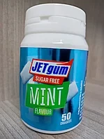Жувальна гумка з м'ятою БЕЗ САХАРА 50 штук Mint Jet gum 70 г Польща