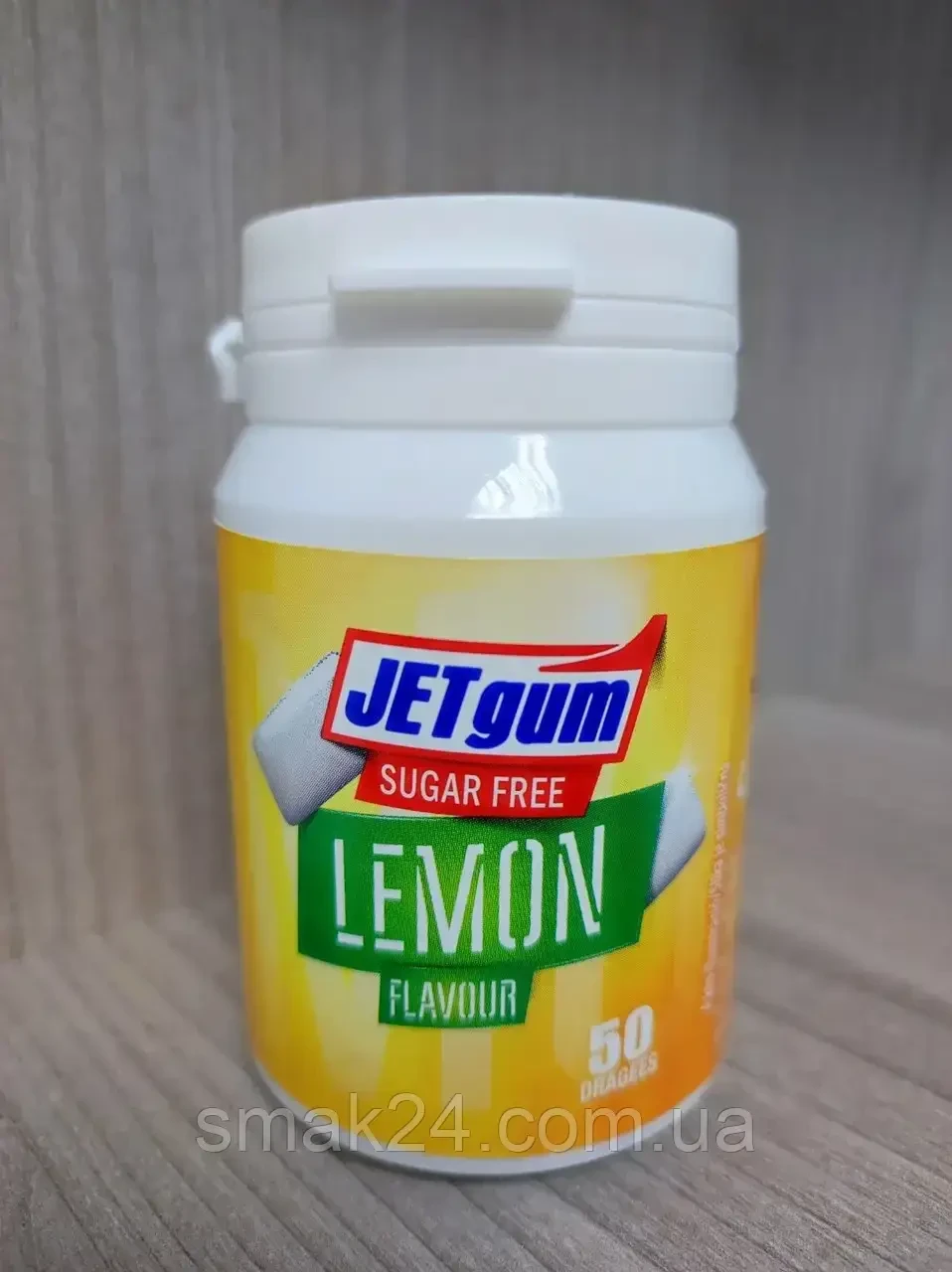 Жувальна гумка з лимоном БЕЗ САХАРА 50 штук Limon Jet gum 70 г Польща