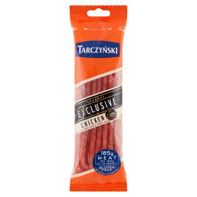 Ковбаски Кабаноски з курки, БЕЗ ГЛЮТЕНА, TARCZY ⁇ SKI Exclusive Kabanosy 105г Польща
