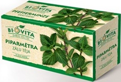 Чай трав'яний із м'ятою пакетований Bi Vita Peppermint (20 шт. по 1,5 г) 30 г Латвія