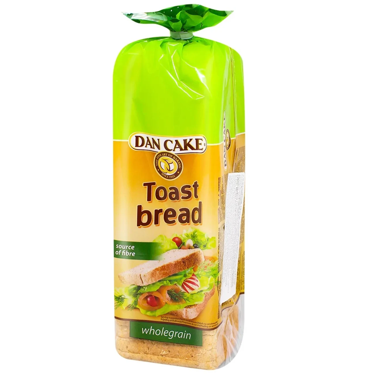Хліб цілозерновий для сендвічів нарізний Dan Cake Toast Bread 500 г Польща