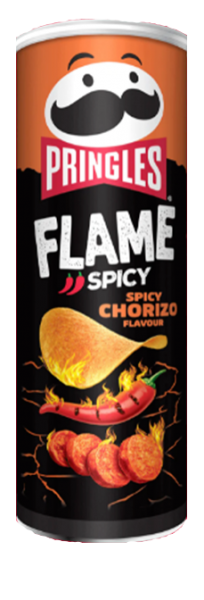 Чипси з гострим смаком ковбасок чорниро Pringles Flame Spicy Spicy Chorizo Flavour 160 г