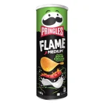 Чипси з гострим смаком сметани та зелені Pringles Flame Medium Kickin Sour Cream Flavour 160 г