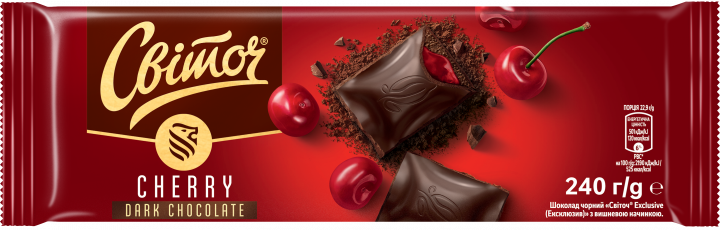 Шоколад чорний із вишнею EXCLUSIVE Nestle (Світоч) 240 г